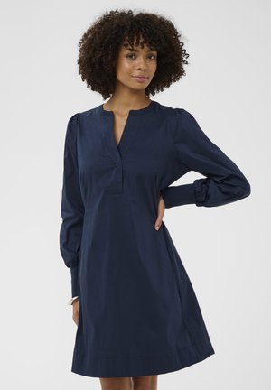 CUZILA ANTOINETT RIB DRESS - Srajčna obleka - blue iris
