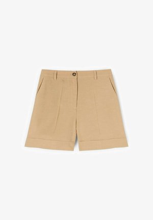 Motivi, SHORTS CON RISVOLTO - Shorts - beige