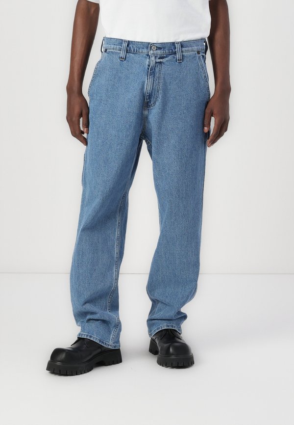 Medium Wash Baggy Painter Jeans - Baggy Jeans - medium painter