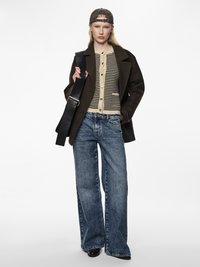 Pieces PCNISA CARDIGAN - Kardigan - cloud dancer/black