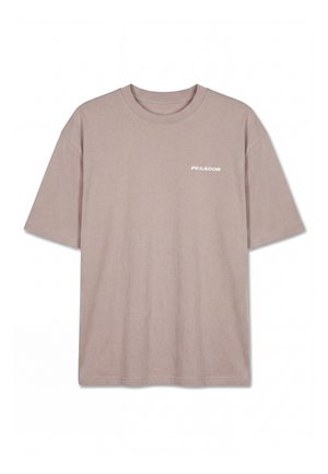 Pegador, PISA HEAVY OVERSIZED TEE - Triko s potiskem - washed warm taupe