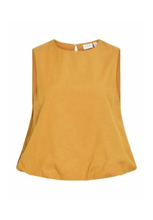 VILA, TOP VIPRISILLA RUNDHALS - Blouse - gold-coloured