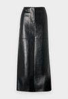 VANA  - Leather skirt - black