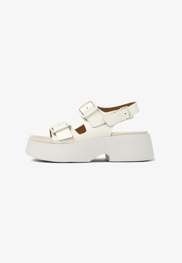 TASHA - Platform sandals - weiΓ natural
