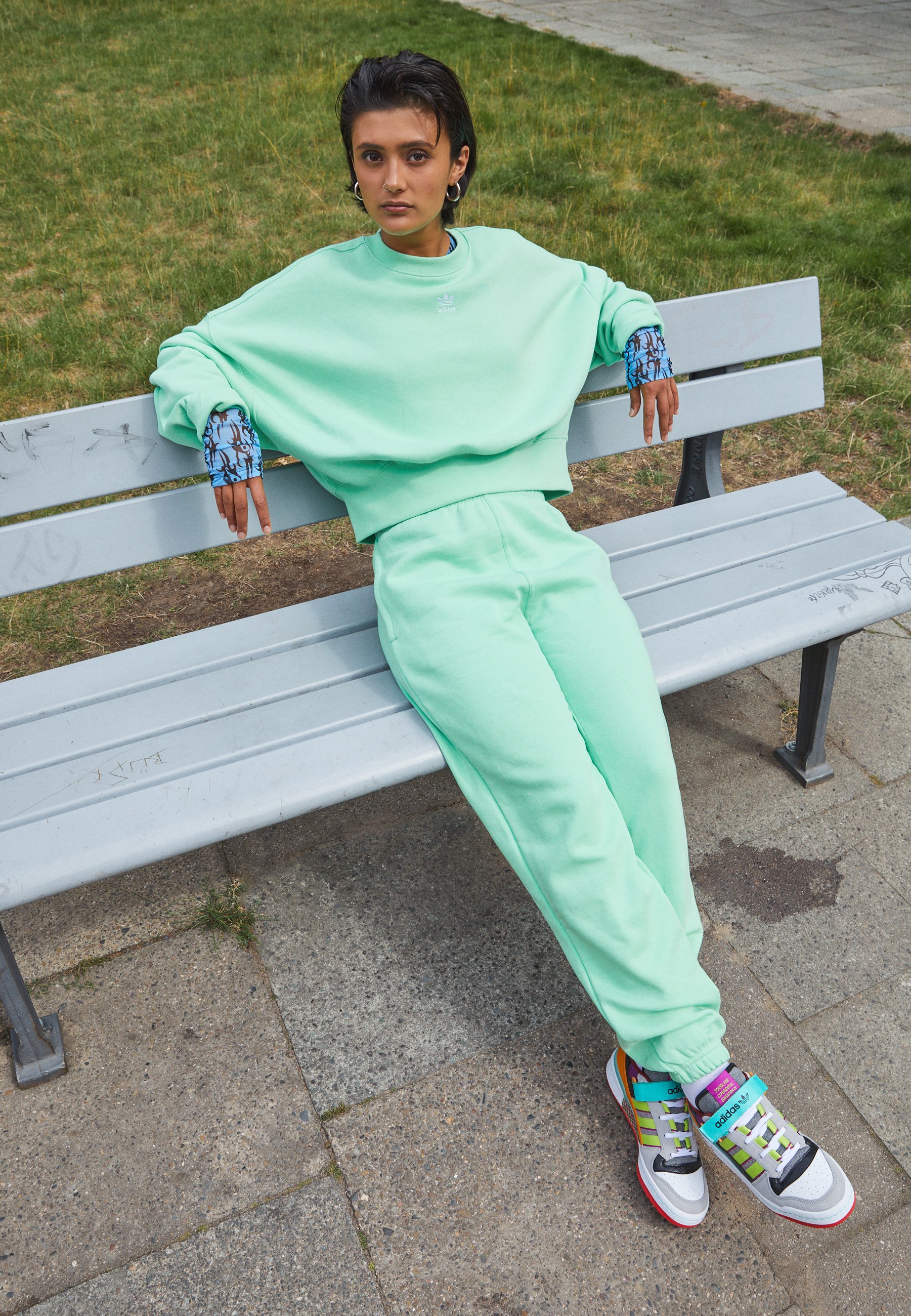 adidas Originals Trainingsbroek - glory mint/groen - Zalando.nl
