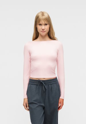 FLAT SLASH NECK - Μπλούζα με μακριά μανίκια - pink