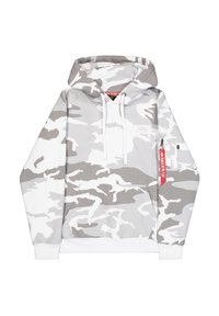BACK PRINT CAMO - Mikina s kapucí - white camo