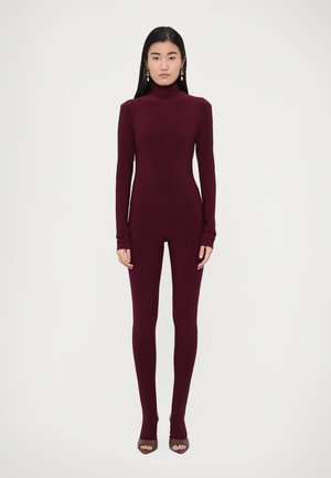 LONG SLEEVE SLIM FIT TURTLE CATSUIT FOOTIE - Combinaison - plum