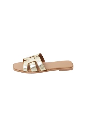 Yours Clothing, WIDE FIT SANDALS - Slip-on sandaler - gold