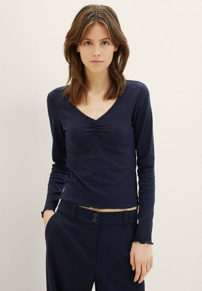 TOM TAILOR Maglietta Basic Donna Con Stampa Allover - 100% Poliammide | Vestibilità Comoda E Stile Casual - Foto 8