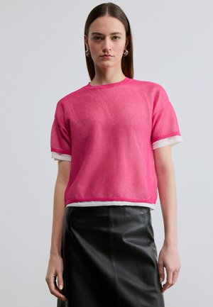 BOXY  - Trükipildiga T-särk - hot pink/ivory