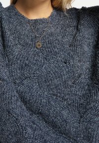 DreiMaster Stickad tröja - dark-blue denim