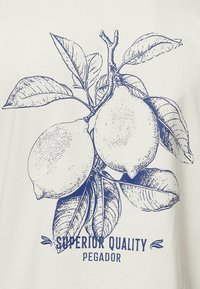 Pegador GORET TEE - Potiskana majica - washed salty cream