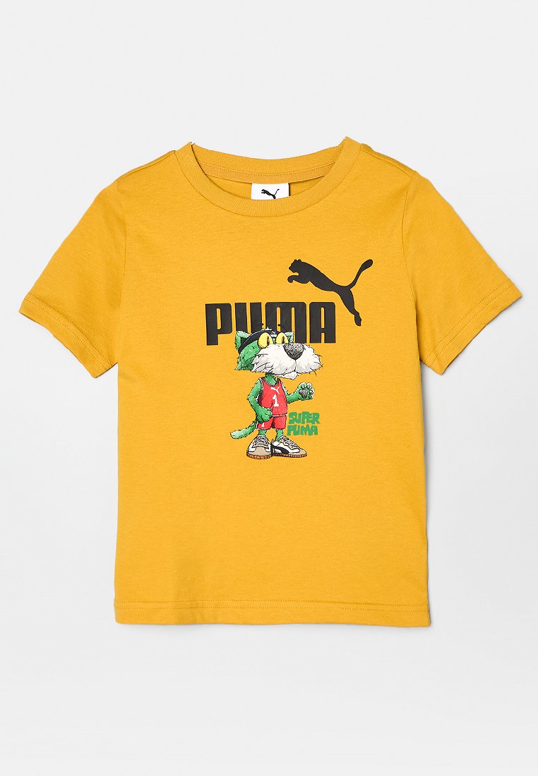 Puma T-shirt print goudkleurig