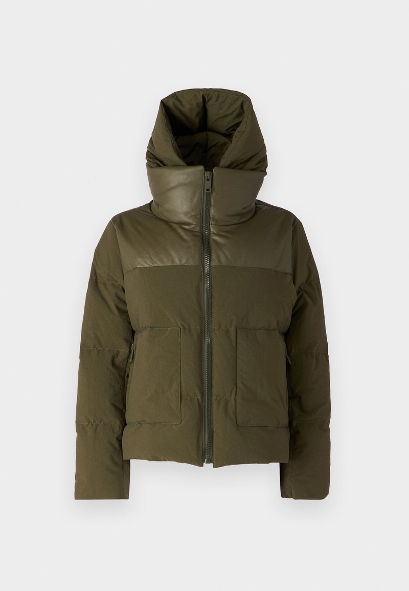 Yves Salomon Gewatteerde jas kaki Yves Salomon Gewatteerde jas kaki