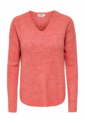 ONLCAMILLA V-NECK L/S NOOS  - Maglione - cayenne
