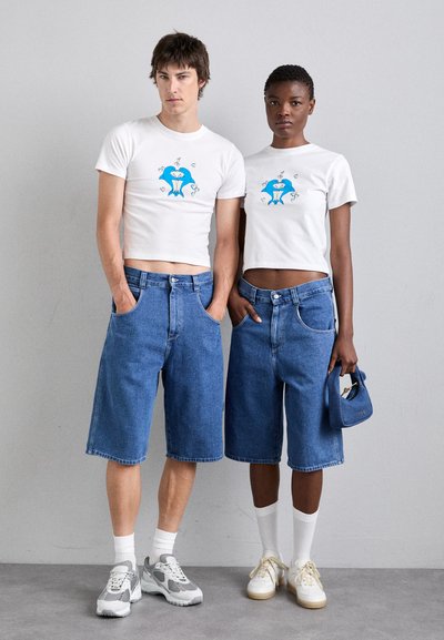 Carne Bollente AND SEXY UNISEX - Denim shorts - blue