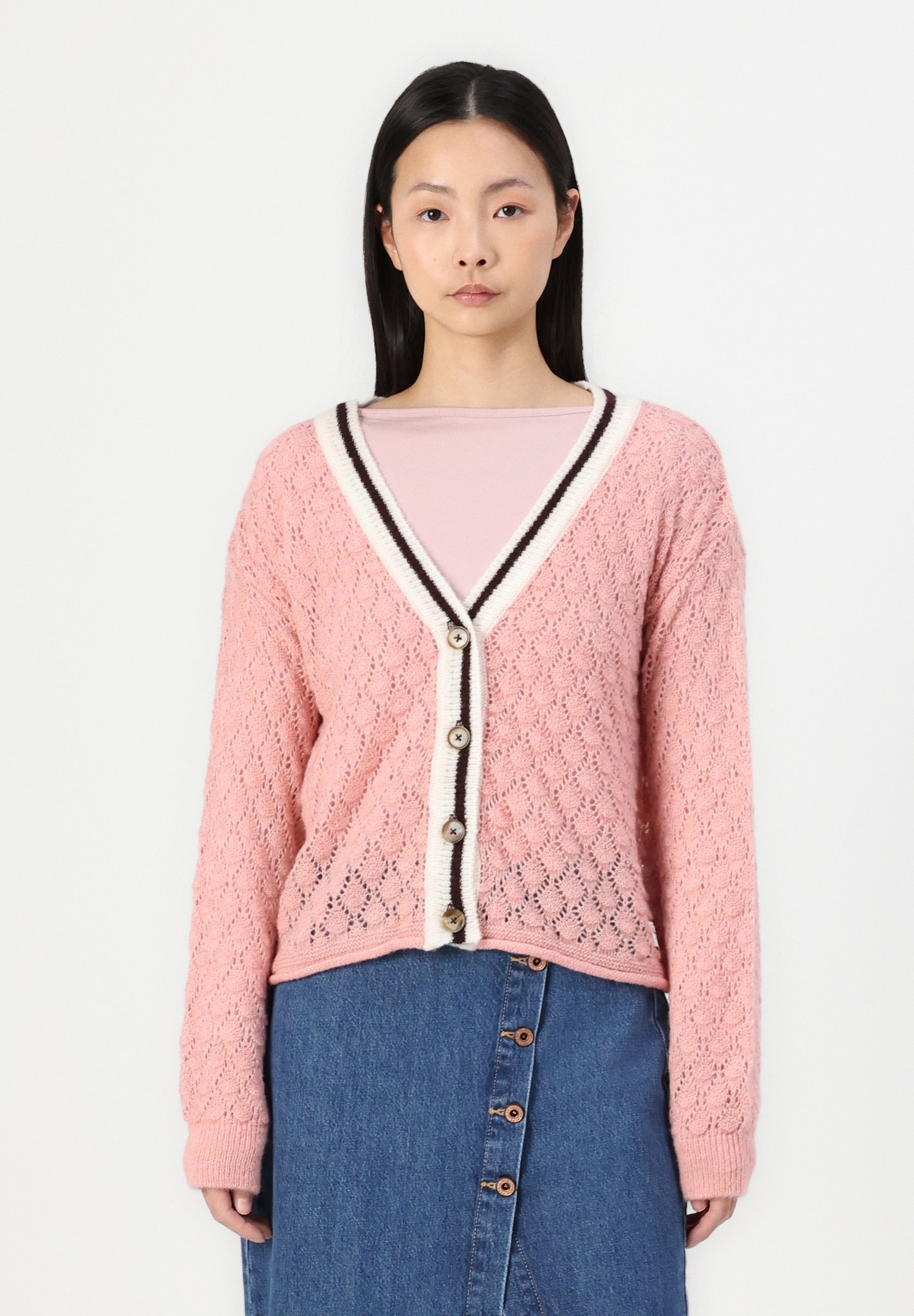 売れ筋商品|||ペペジーンズ ニット&セーター レディース アウター NOE CARDIGAN - Cardigan - washed pink Pepe Jeans NOE CARDIGAN - Vest - washed pink/donkerroze