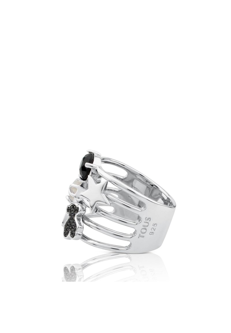 Bague Tous En Argent 925 Avec Onyx Et Pierres – Taille 57 (8 1/2) – Neuve Avec Micro-rayures