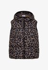 QUILTED WAISTCOAT WITH HOOD AND POCKETS - Veste sans manches - creamy mocha