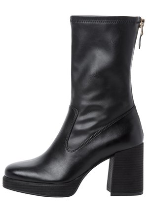 High heeled ankle boots - black