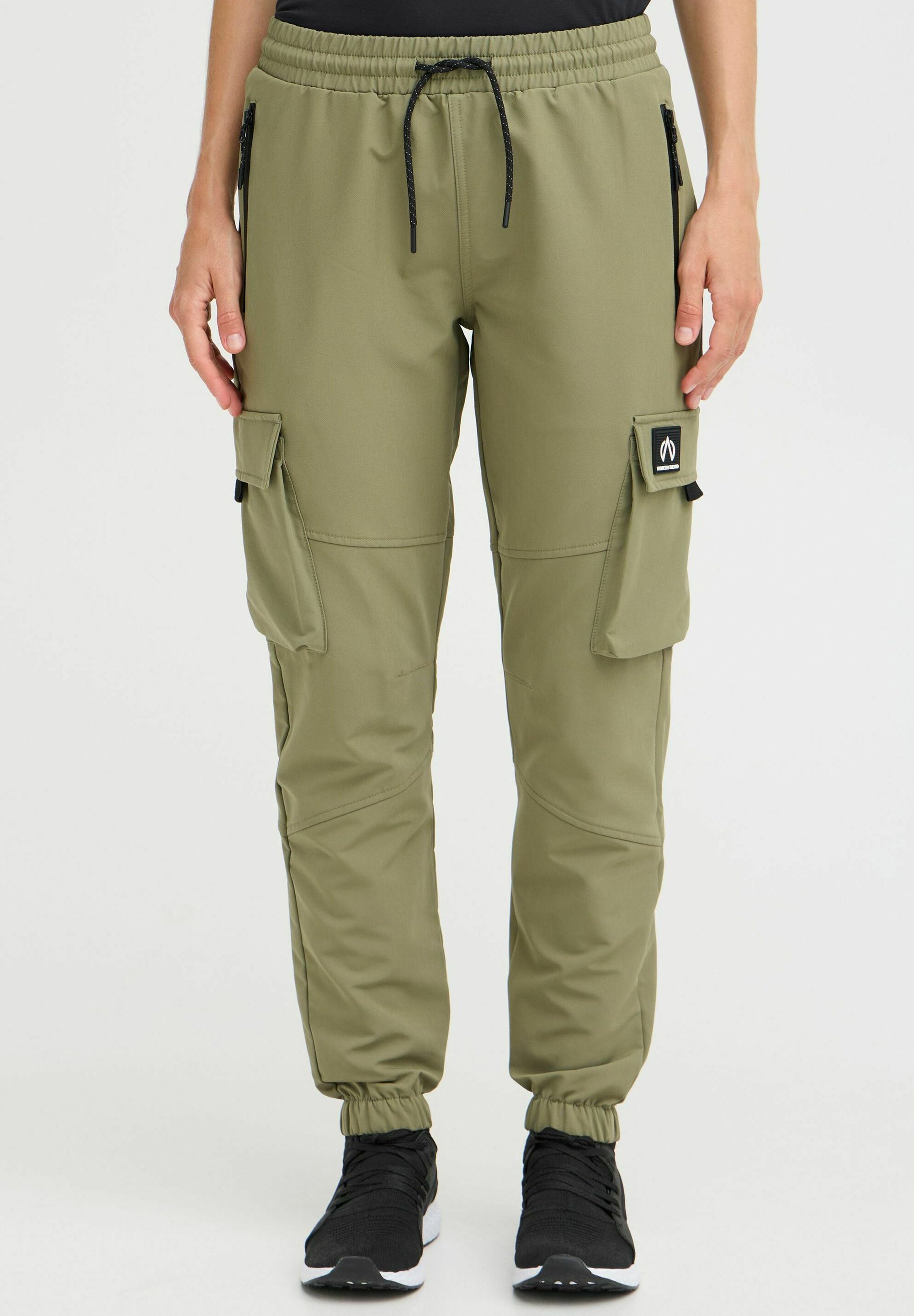 Pantalon Cargo Femme North Bend - Coupe-vent Imperméable Respirant - Taille élastique Poches Zippées - Pour Randonnée, Outdoor