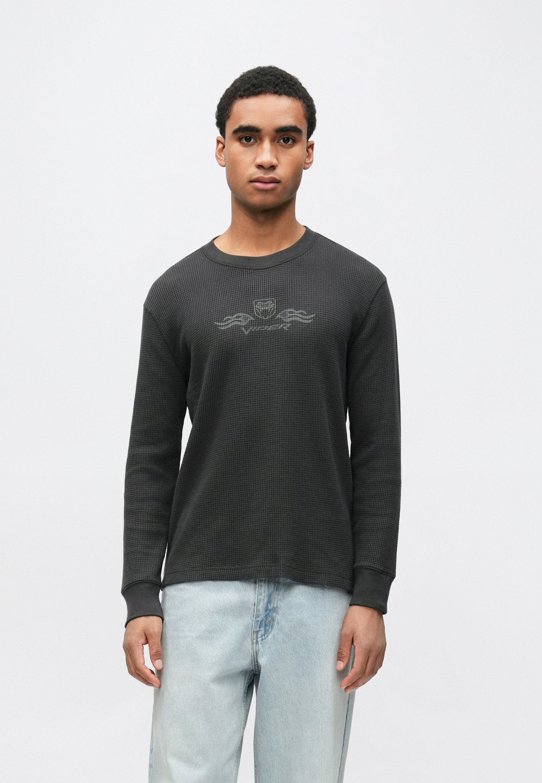T-shirt Manches Longues Pelagic Homme – Noir, Logo, Taille S, En Nylon