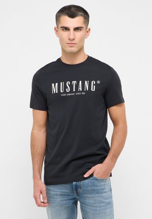 Camiseta estampada - schwarz