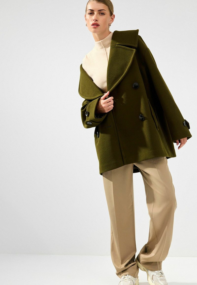 Next PEA - Kurzmantel - khaki green/grün - Zalando.de 
