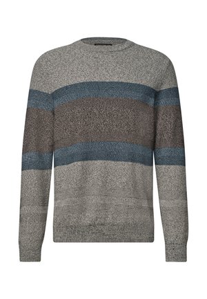 Street One MEN, CREW NECK JUMPER WITH STRIPED PATTERN - Jumper - bright beige melange