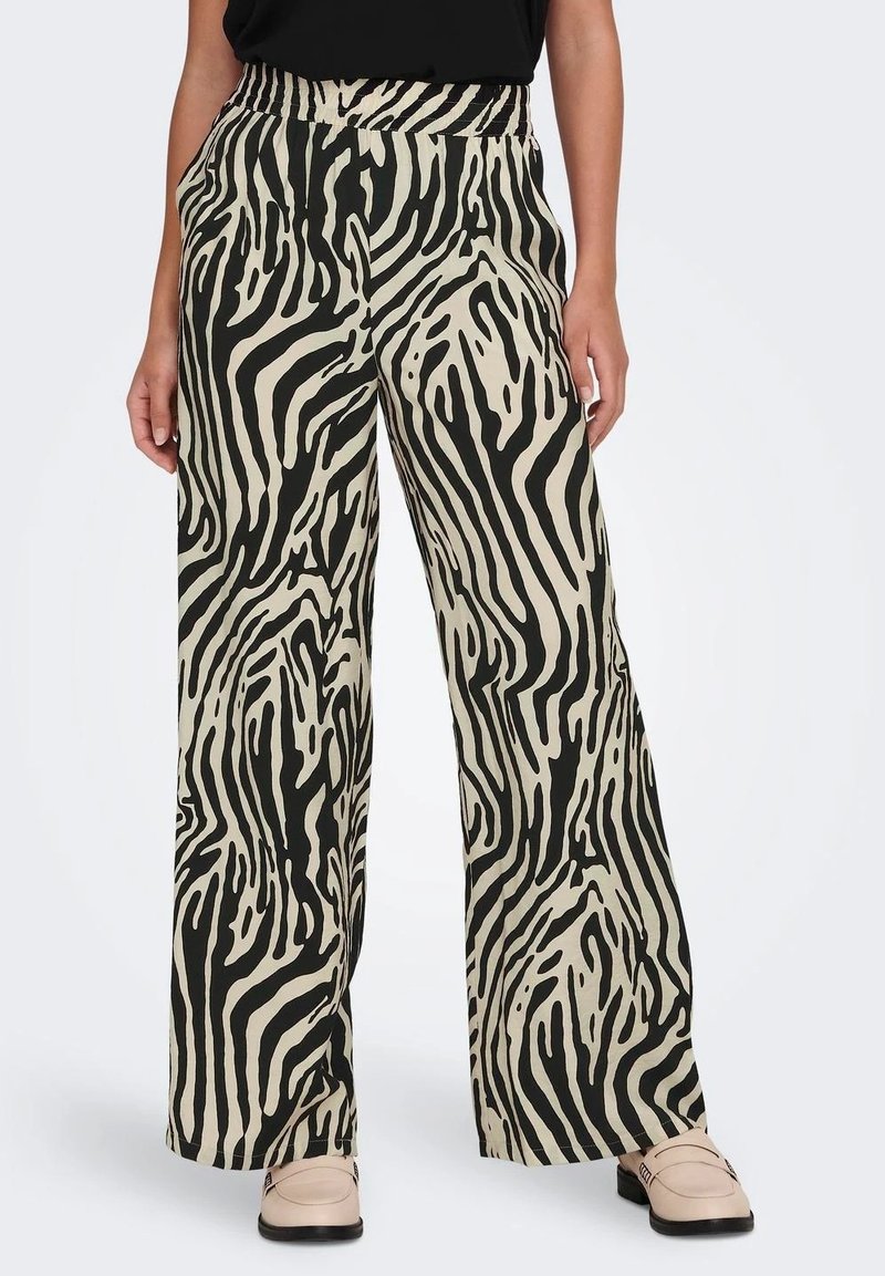 JDY PALAZZO SCHLUPF MIT LOCKER WEITEM BEINSCHNITT - Broek - schwarz