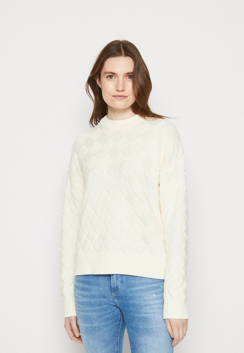 GANT C NECK Jumper cream/offwhite Zalando.co.uk