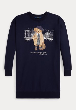POLO BEAR FLEECE SWEATSHIRT DRESS - Dnevna haljina - refined navy