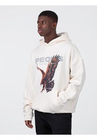 PEQUS EAGLE GRAPHIC - Hoodie - cream