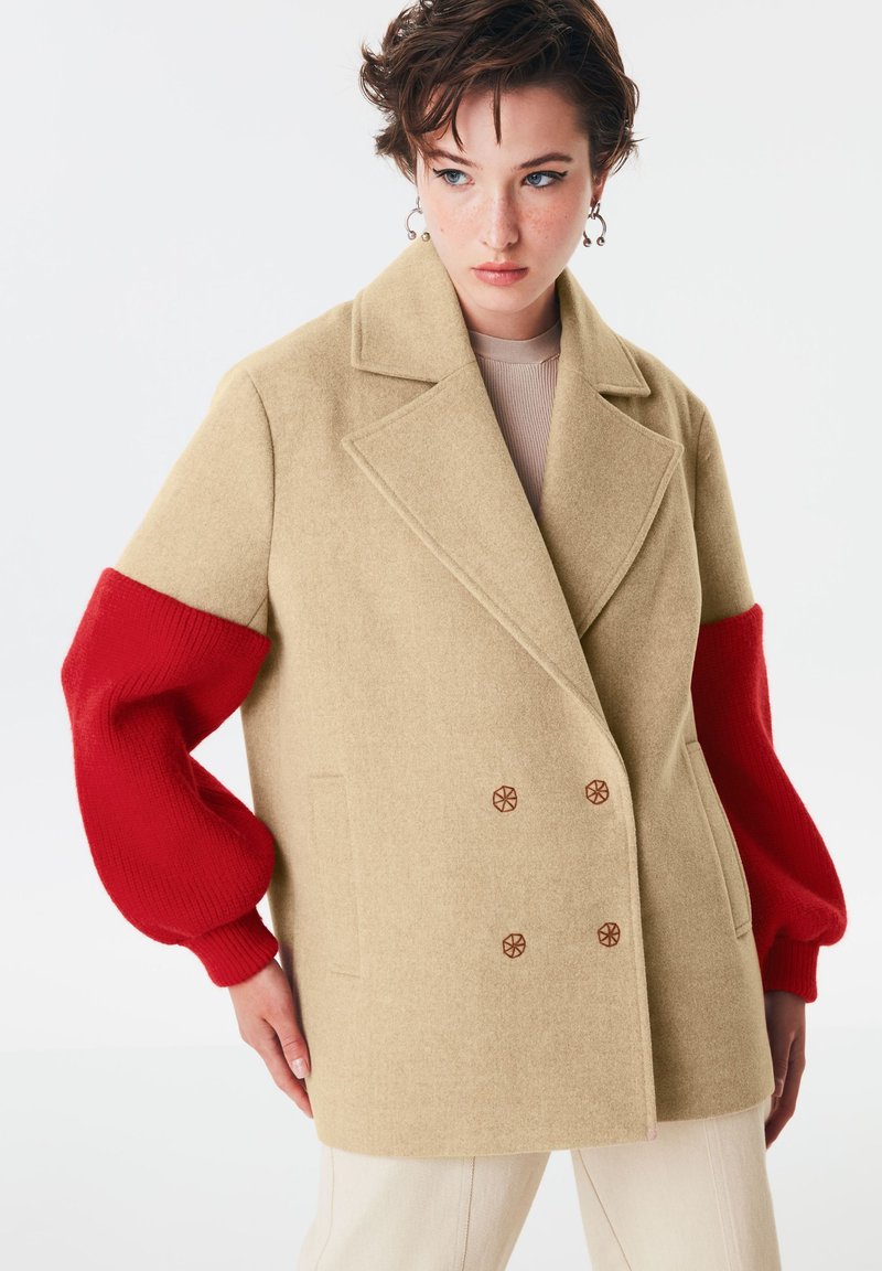 Twist TRICOT MIX Short coat beige Zalando.de