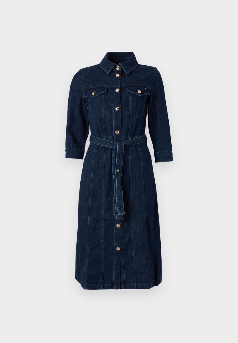 Tommy Hilfiger BELTED DRESS - Denim dress - dark blue denim/dark-blue denim - Zalando Tommy Hilfiger BELTED DRESS - Denim dress - dark blue denim/dark-blue denim - Zalando