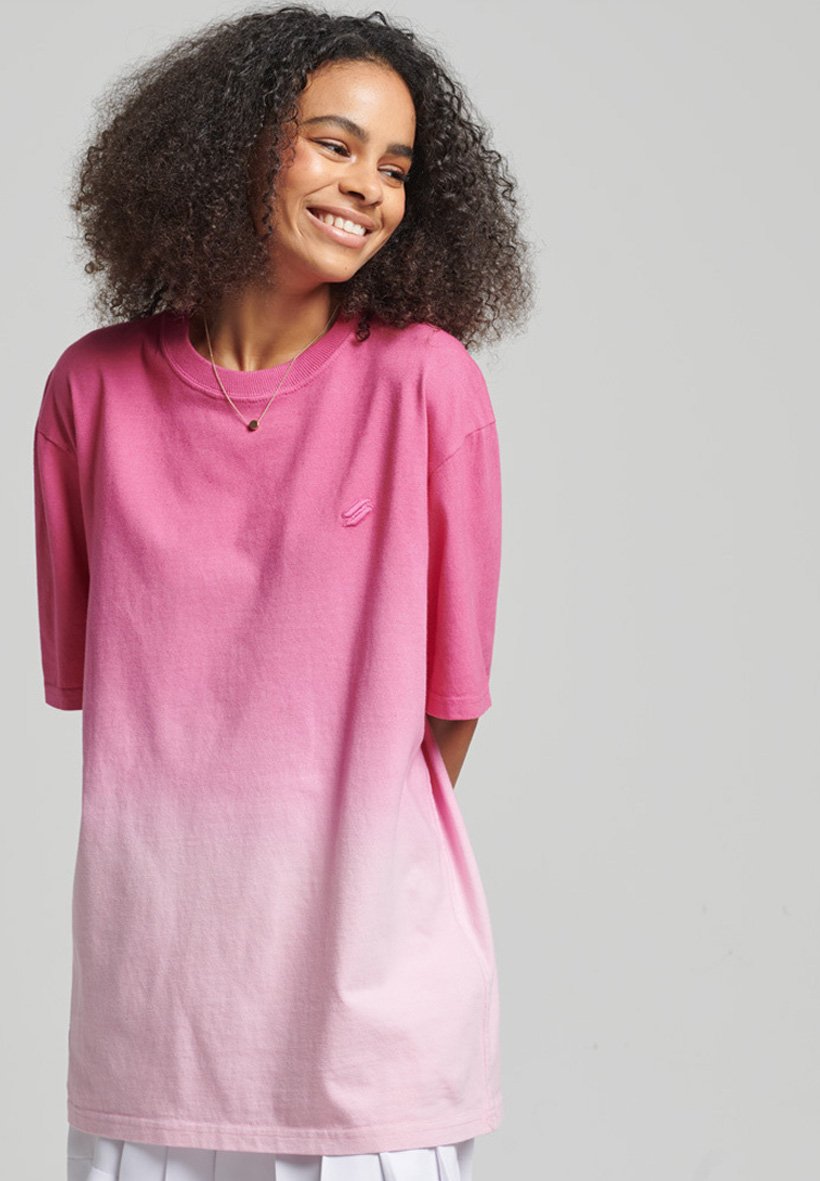 Superdry Print T-shirt - hot pink pale 