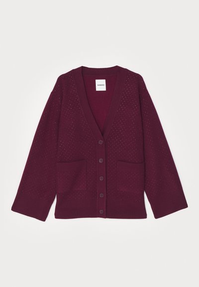 sandro CARDIGAN LOOK SURCHEMISE - Adīta jaka - bordeaux