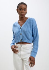 Calliope CROP - Cardigan - azzurro