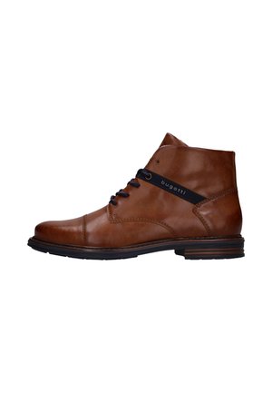 bugatti, BUGATTI SCHNÜRSTIEFEL - Členkové šnurovacie čižmy - cognac