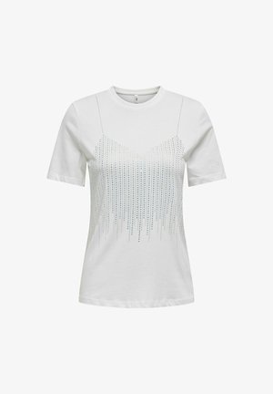 ONLY ONLBILLIE - Camiseta estampada - cloud dancer