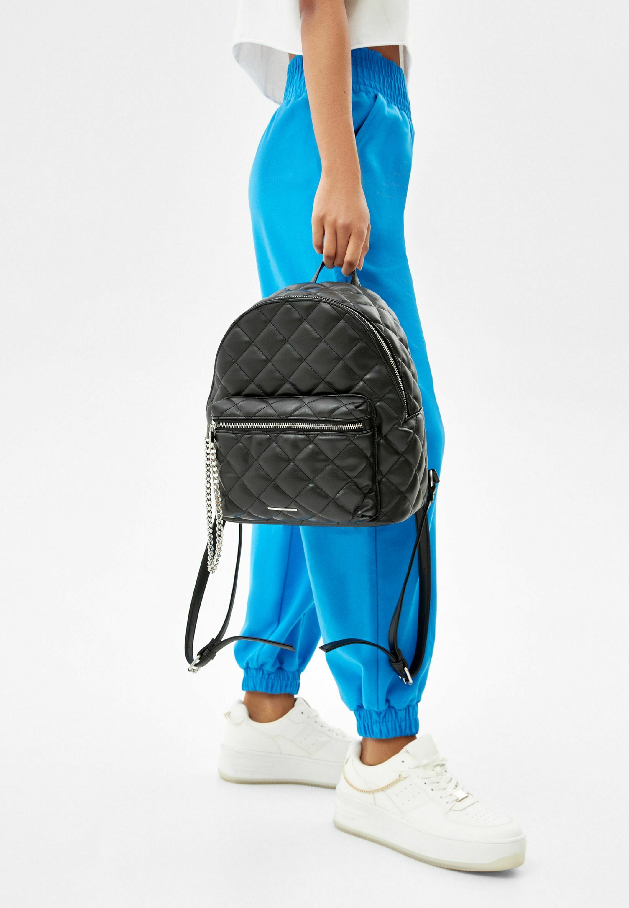 Bershka QUILTED - Zaino - black/nero - Zalando