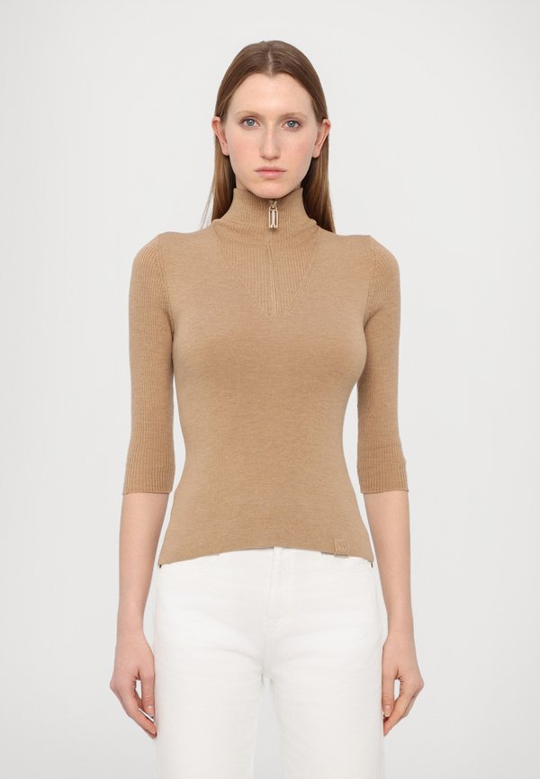 HALF ZIP SHORT SLEEVE - Jumper - sandstorm