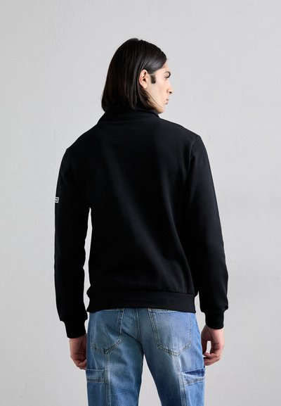 GCDS ESSENTIALS HALF ZIP - Felpa - black