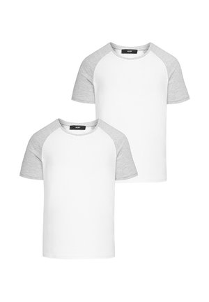 2ER PACK MIT RAGLANÄRMELN - Print T-shirt - weiß