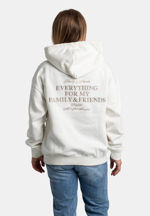 Sweat à capuche - washed warm white