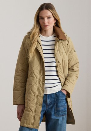 Lauren Ralph Lauren TWILL-TRIM ONION-QUILTED HOODED JACKET - Manteau d'hiver - birch tan