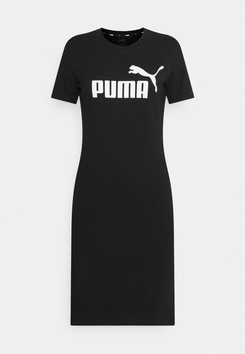 Mustapaitainen lyhythihainen mekko, joka on valmistettu puuvillasta ja sillä on istuva siluetti. Etupuolella on suuri valkoinen "PUMA"-logo ja kissan tunnus.