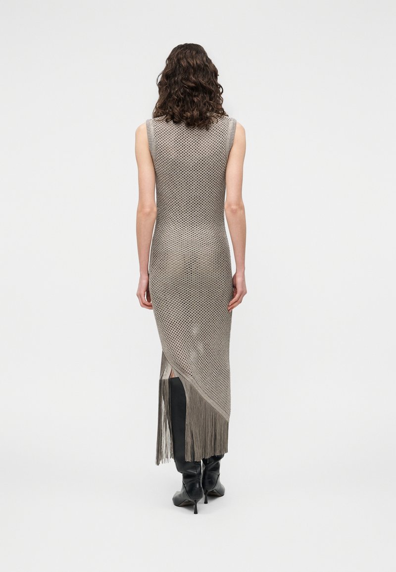 grey knit turtleneck dress Grey Turtleneck Knit Dress main image 1