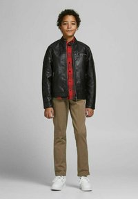 Jack & Jones JJEROCKY  - Bunda z umělé kůže - black